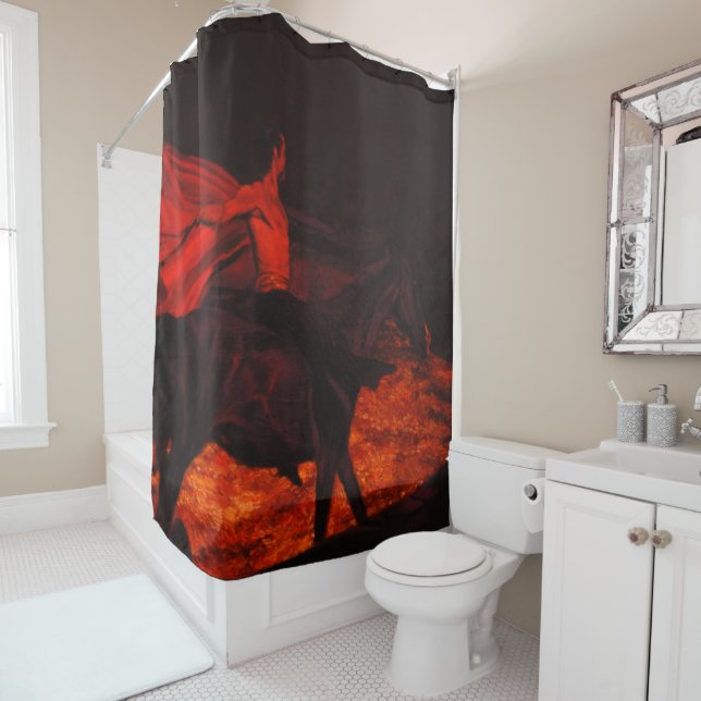 Captivating Circus Flora Horse / Rider Act Shower Curtain (In Situ)