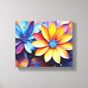 Captivating Close-Up Floral Abstract Art  Canvas Print