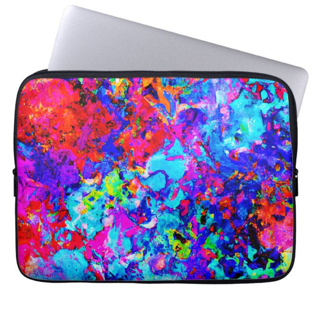Captivating Colour Schemes of Abstract Pattern Laptop Sleeve (Front)