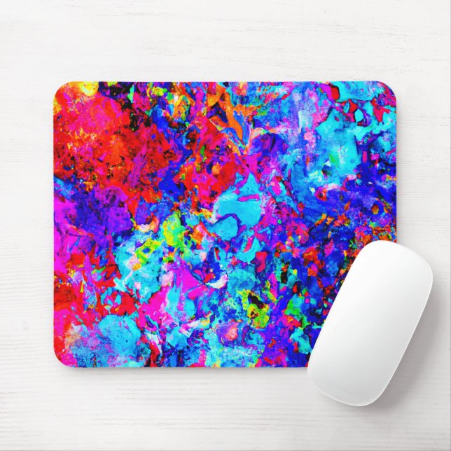Captivating Colour Schemes of Abstract Pattern Mouse Pad (With Mouse)