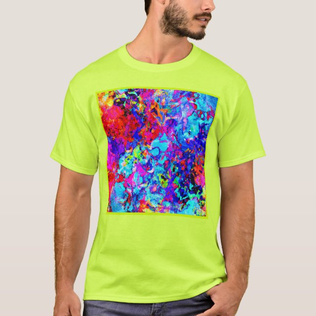 Captivating Colour Schemes of Abstract Pattern T-Shirt (Front)