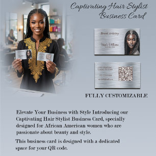 Captivating Hair Stylist  Business Card