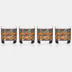 Captivating Indigo "Inherited Artistry" 12oz Rock Whiskey Glass