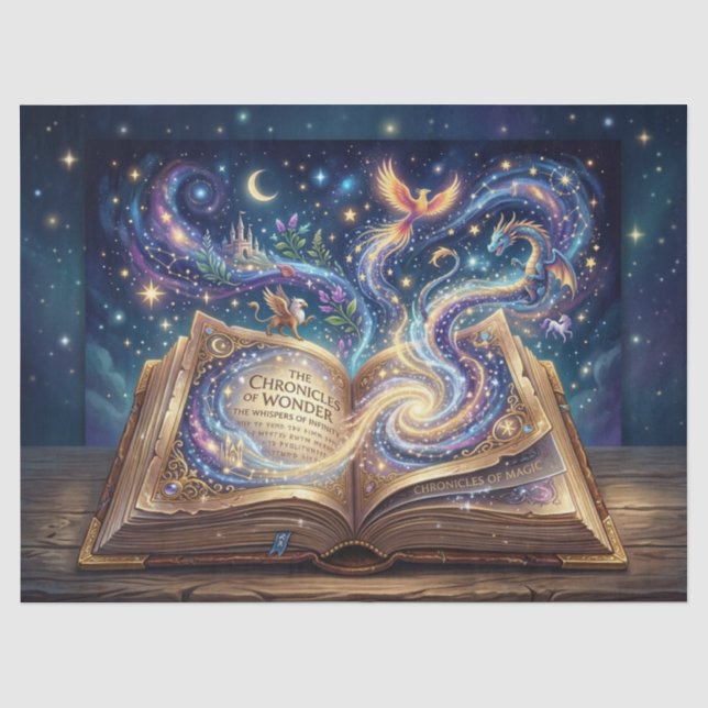 Captivating Magic Book Tissue Paper (Front)