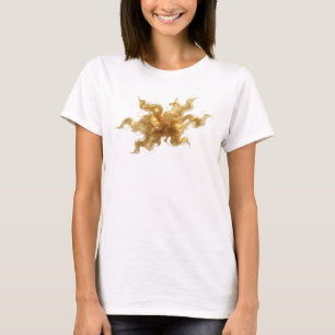Captivating Orange Abstract Ribbons Art Print T-Shirt