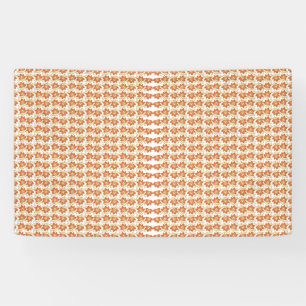 Captivating Orange and White Squares Background Banner