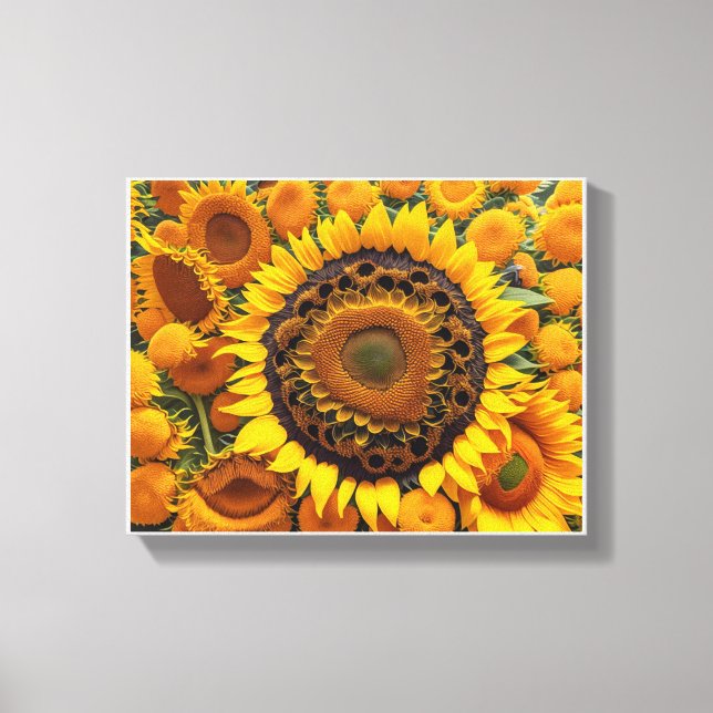 captivating scene of sunflowers canvas print (Front)
