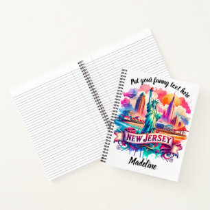 Captivating sunset view of New Jersey's skyline Notebook