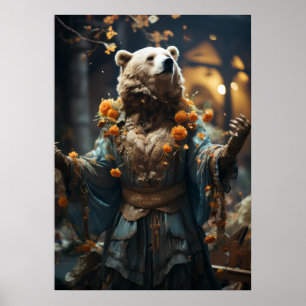 Captivating Transformation: Harmonious Bear Transf Poster