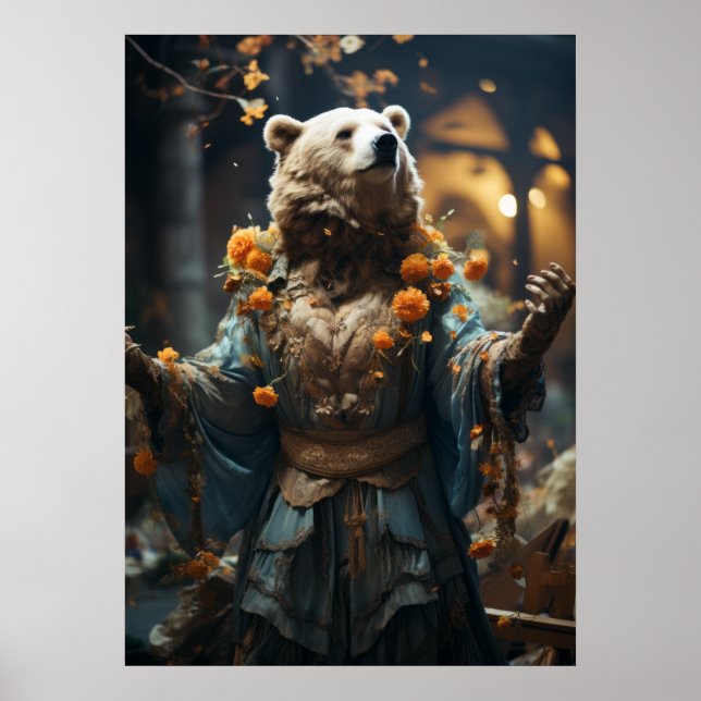 Captivating Transformation: Harmonious Bear Transf Poster (Front)
