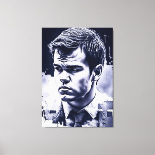 Captivating Tribute to a Chess Legend - Carlsen Canvas Print