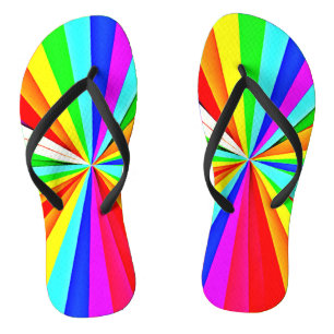 Captivating Vibrant Hues Colourful Pattern Jandals