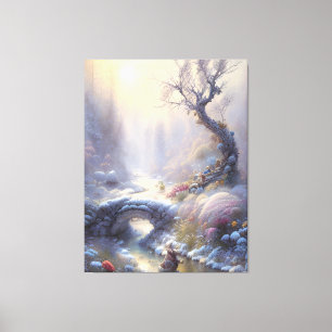 Captivating Winter Wonderland Landscape Art Canvas Print