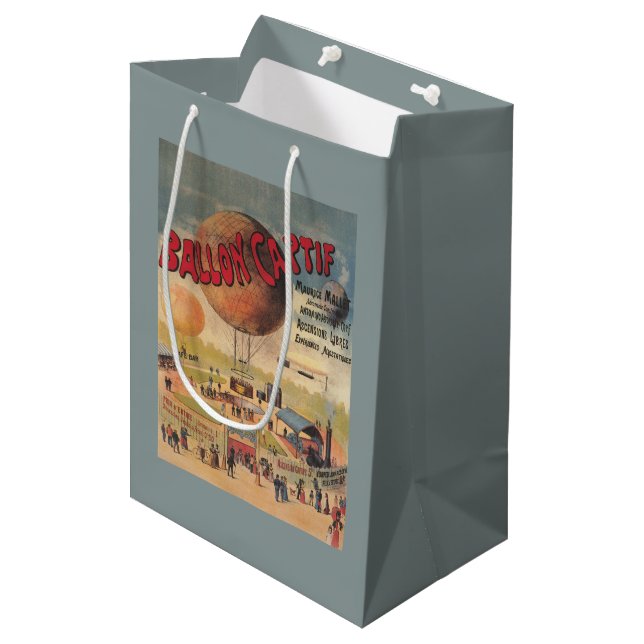 Captive Balloon Rides at a Exposition Poster Medium Gift Bag (Front Angled)