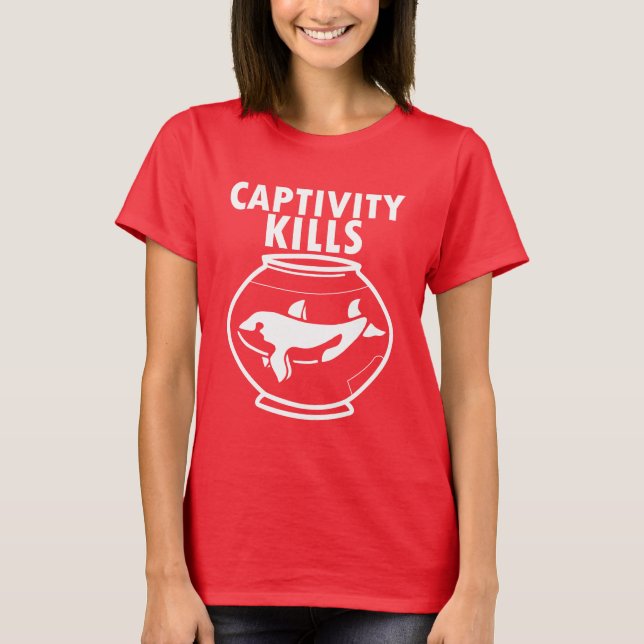 Captivity Kills Save the Orcas T-Shirt (Front)
