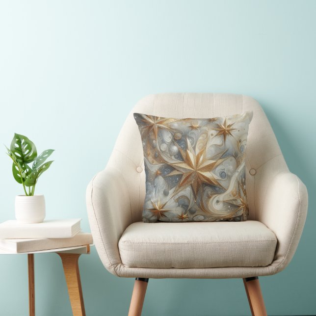 Capture Art Winter Scene & Snow and Ice Crystals Cushion (Chair)