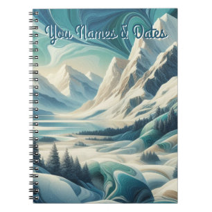 Capture Art Winter Scene & Snow and Ice Crystals Notebook