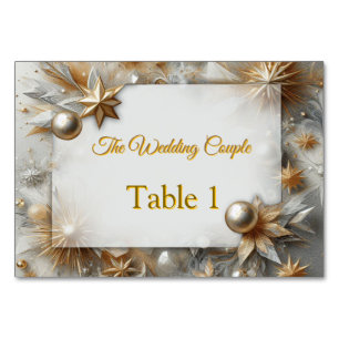 Capture Art Winter Scene & Snow and Ice Crystals Table Number
