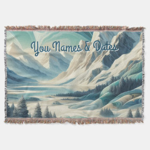 Capture Art Winter Scene & Snow and Ice Crystals Throw Blanket