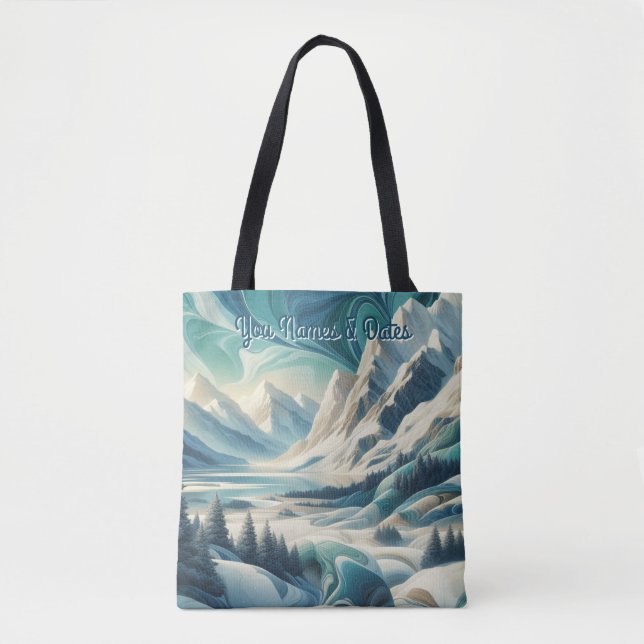 Capture Art Winter Scene & Snow and Ice Crystals Tote Bag (Front)