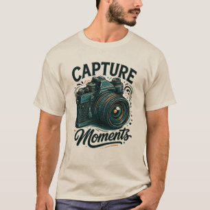 Capture Moments Retro Camera Art T-Shirt