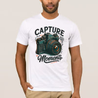 Capture Moments Retro Camera Art T-Shirt