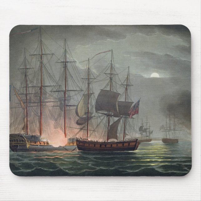 Capture of La Desiree, July 7th 1800, from 'The Na Mouse Pad (Front)