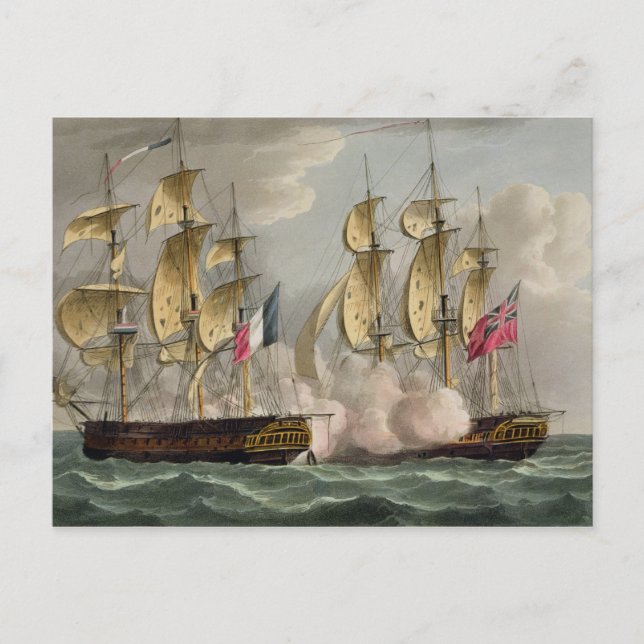 Capture of L'Immortalite, October 20th 1798, from Postcard (Front)
