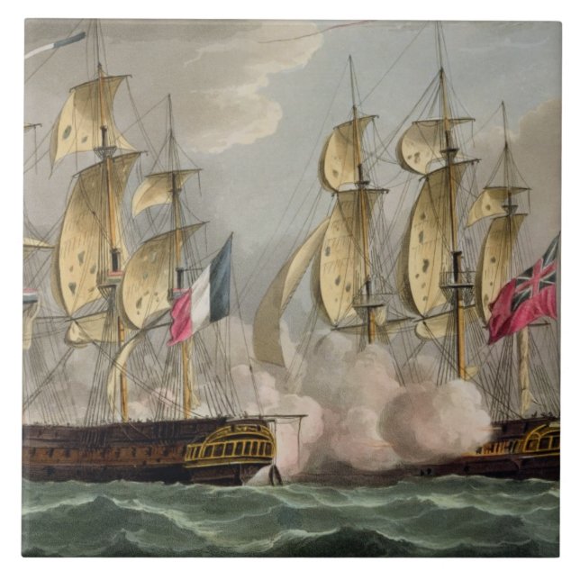 Capture of L'Immortalite, October 20th 1798, from Tile (Front)