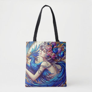 Capture of the Blue Phoenix Tote Bag