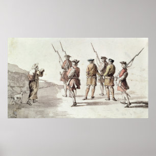 Capture of the Rebel, Simon Fraser, Lord Lovat Poster