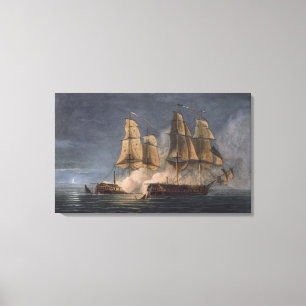 Capture of the Thetis by HMS Amethyst, 10th Novemb Canvas Print