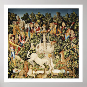 Capture of White Unicorn Poster