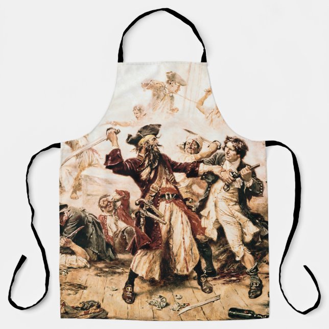 Capture, Pirate Blackbeard, Queen Anne's Revenge Apron (Front)