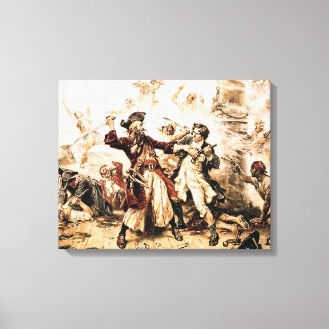 Capture, Pirate Blackbeard, Queen Anne's Revenge Canvas Print (Front)
