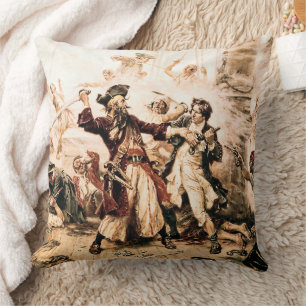 Capture, Pirate Blackbeard, Queen Anne's Revenge Cushion