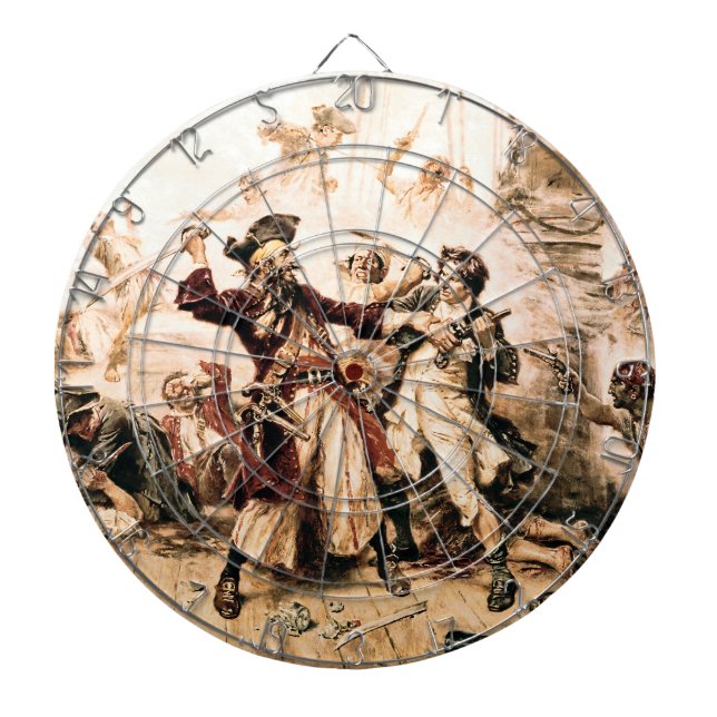 Capture, Pirate Blackbeard, Queen Anne's Revenge Dartboard (Front)