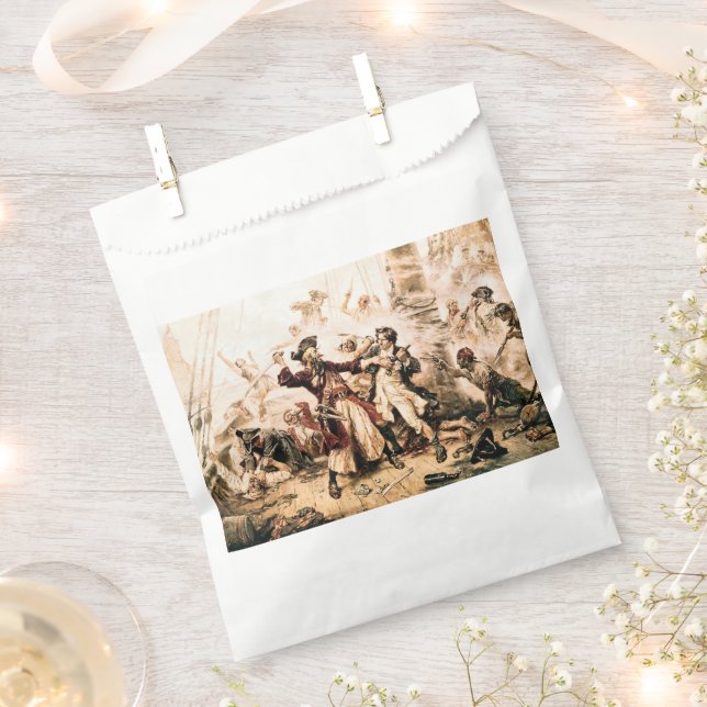 Capture, Pirate Blackbeard, Queen Anne's Revenge Favour Bags (Clipped)
