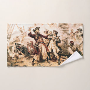 Capture, Pirate Blackbeard, Queen Anne's Revenge Hand Towel
