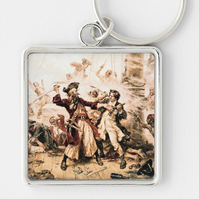 Capture, Pirate Blackbeard, Queen Anne's Revenge Key Ring (Front)