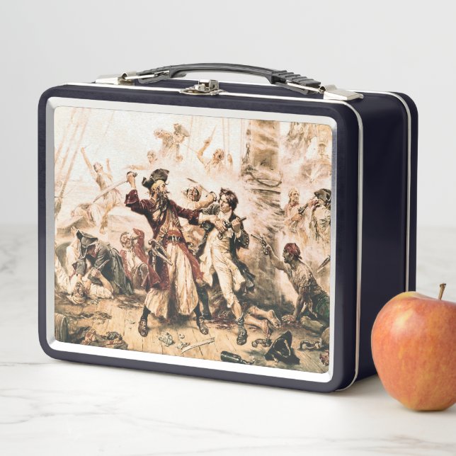 Capture, Pirate Blackbeard, Queen Anne's Revenge Metal Lunch Box (In Situ)