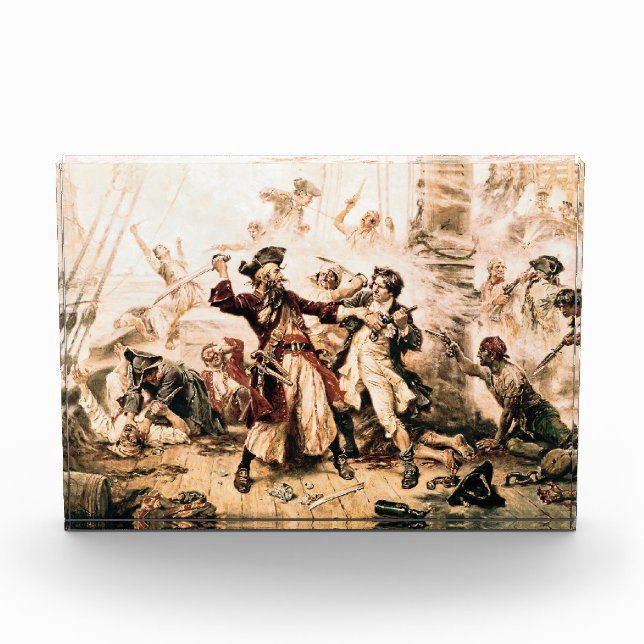 Capture, Pirate Blackbeard, Queen Anne's Revenge Photo Block (Front)