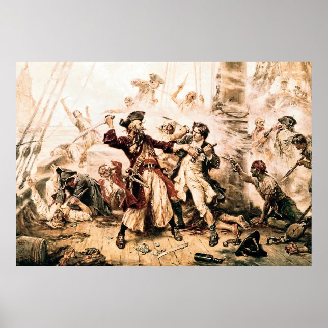 Capture, Pirate Blackbeard, Queen Anne's Revenge Poster (Front)