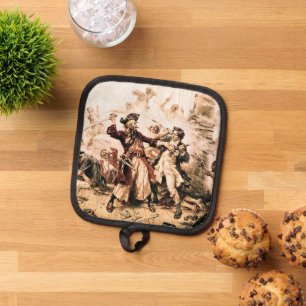 Capture, Pirate Blackbeard, Queen Anne's Revenge Pot Holder