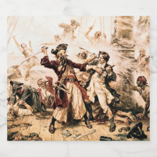 Capture, Pirate Blackbeard, Queen Anne's Revenge Sparkling Wine Label