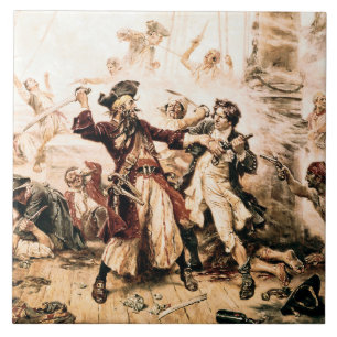 Capture, Pirate Blackbeard, Queen Anne's Revenge Tile