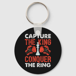 Capture The King Conquer The Ring Chess Boxing Key Ring