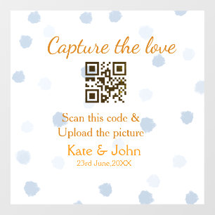 Capture the love add QR scan upload picture blue o