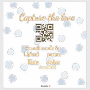 Capture the love add QR scan upload picture blue o