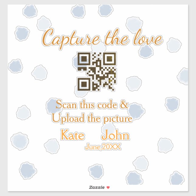 Capture the love add QR scan upload picture blue o (Sheet)